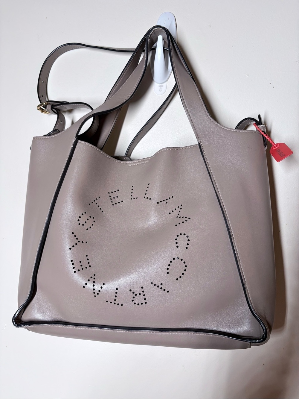 Stella McCartney Taupe Alter Tote Perforated Faux Leather Small